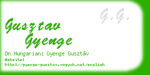 gusztav gyenge business card